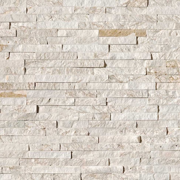Msi Royal White Splitface Ledger Panel 6 In. X 24 In. Natural Quartzite Wall Tile, 6PK ZOR-PNL-0063 - main